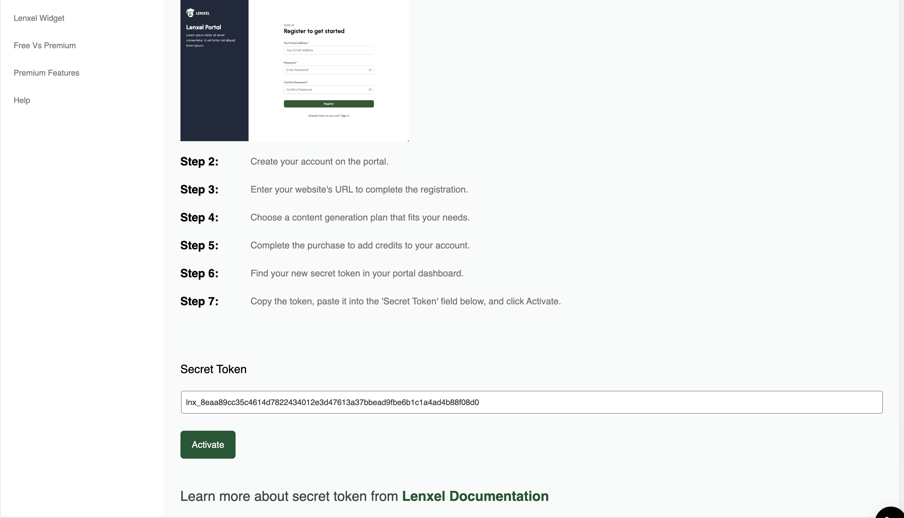 WordPress Plugin Activation Screen